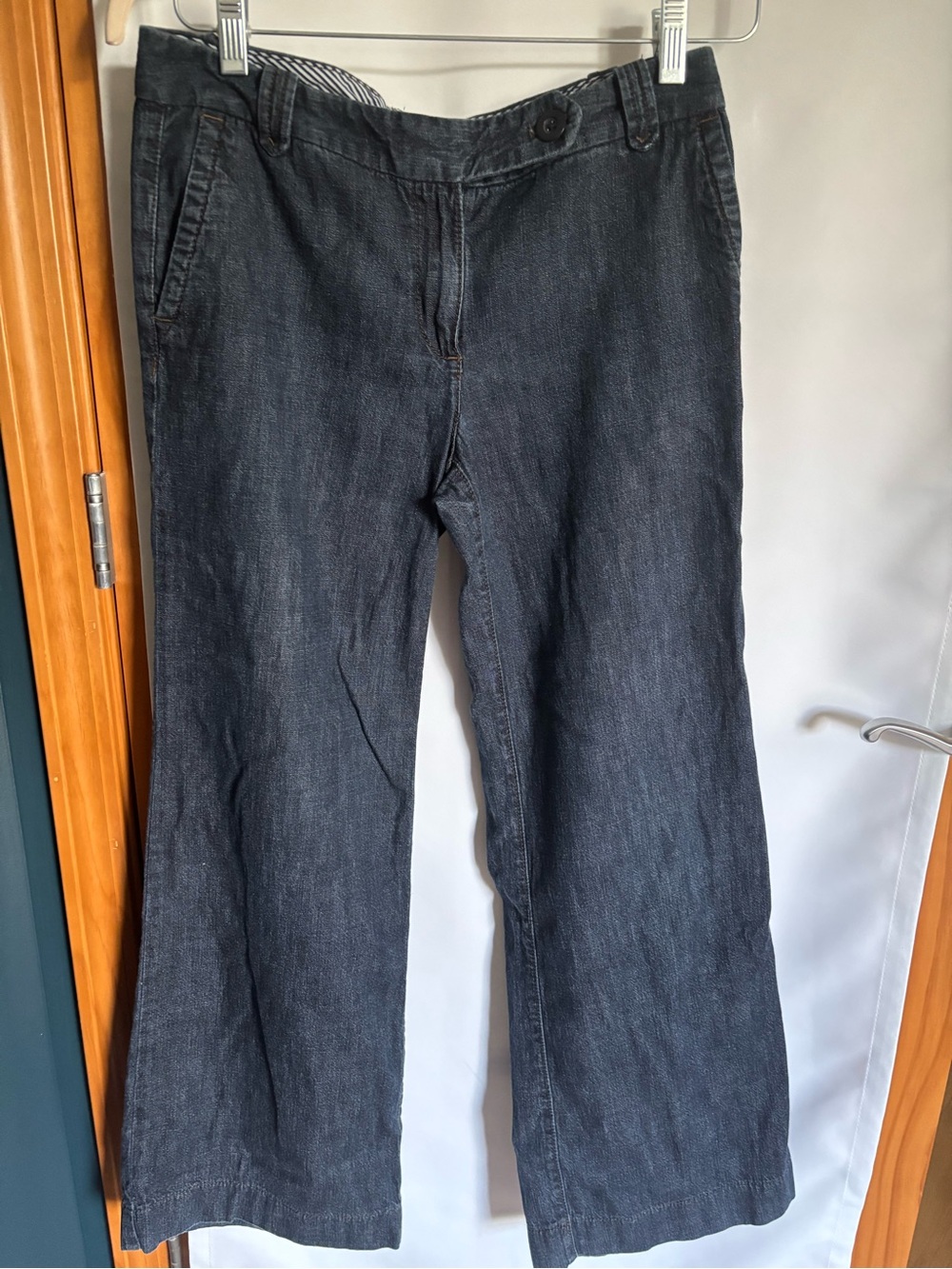 LOFT Dark Blue Wide-Leg Denim Pants